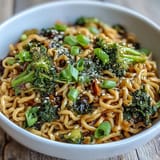 Steamed broccoli and carrots add crisp texture to this easy Asian Teriyaki Noodle Bowl.