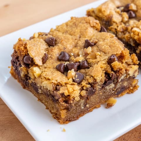 Chewy buttery blondie bars