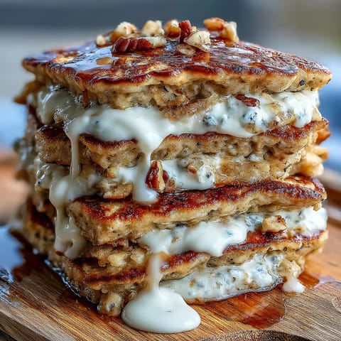 Golden-brown Protein Power Pancakes, flipped on a hot griddle, showcasing a fluffy interior and perfectly crisp edges.