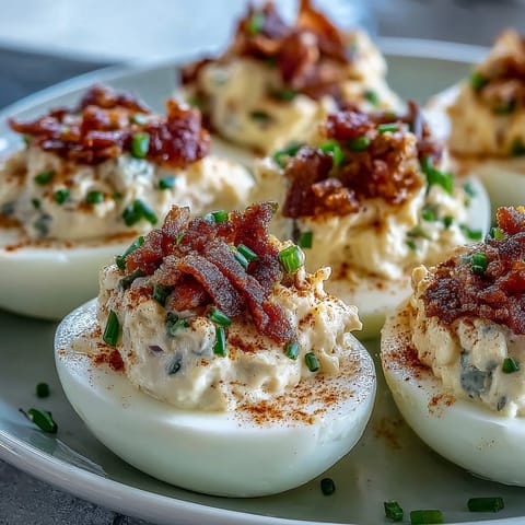 Bacon Ranch Deviled Eggs
