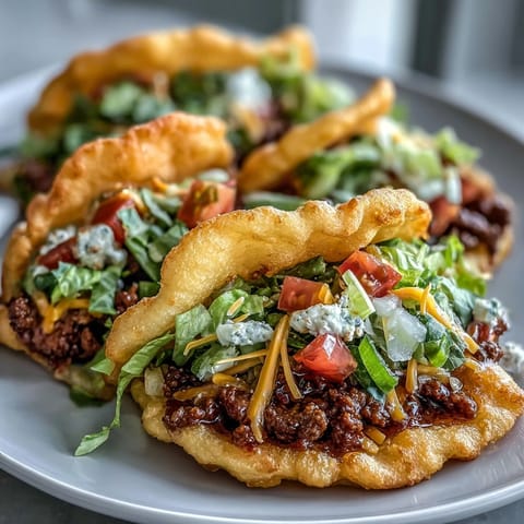 Fluffy cloud bread tacos filled with savory seasoned beef and fresh toppings.