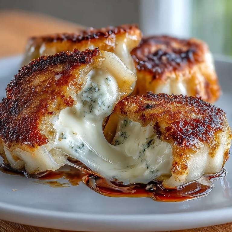 Steamy Chīzu Imomochi bites garnished with scallions, a perfect vegetarian Japanese appetizer snack.