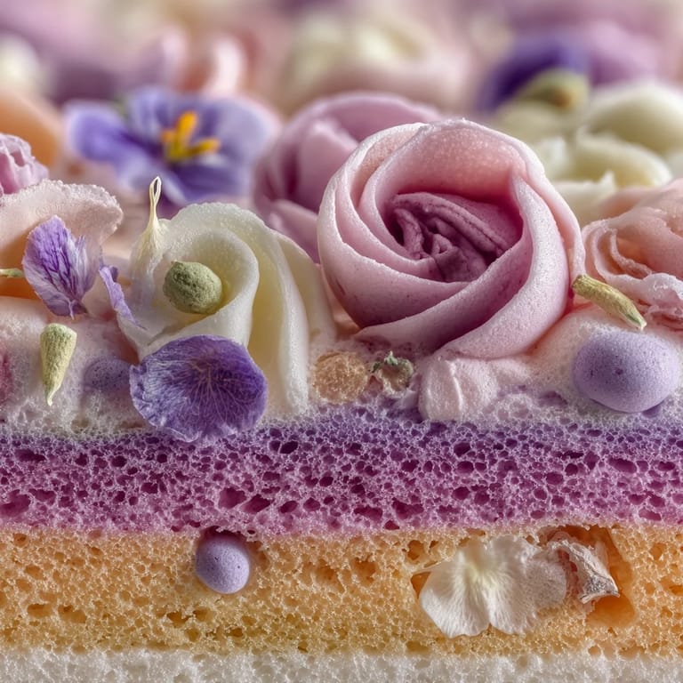 Bright and delicate mini layer cakes for spring birthdays, featuring vanilla-lemon cake, creamy buttercream, and vibrant edible flowers.  