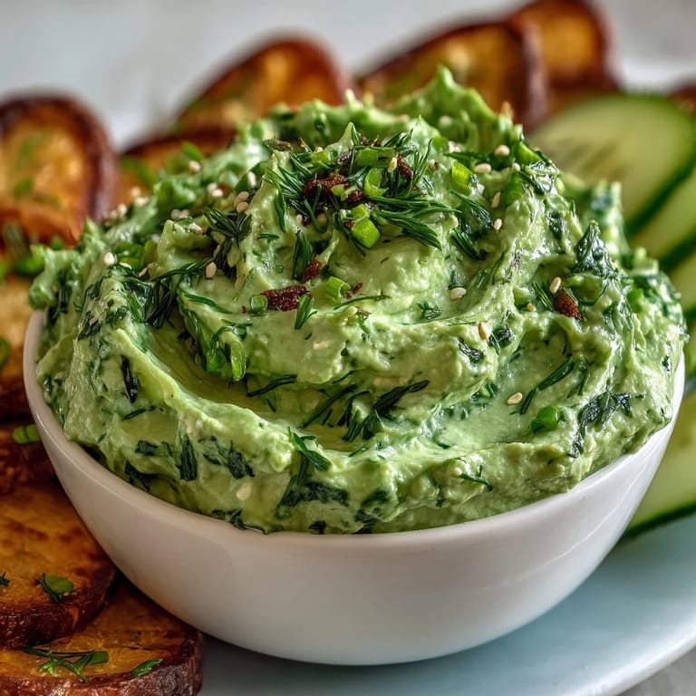 Vibrant vegetable platter featuring cucumber slices, snap peas, and creamy avocado ranch dip for easy snacking.  