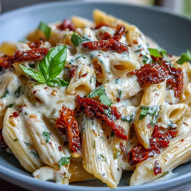 Delicious Marry Me Pasta shot, showing tender noodles coated in cheesy, luscious sauce.