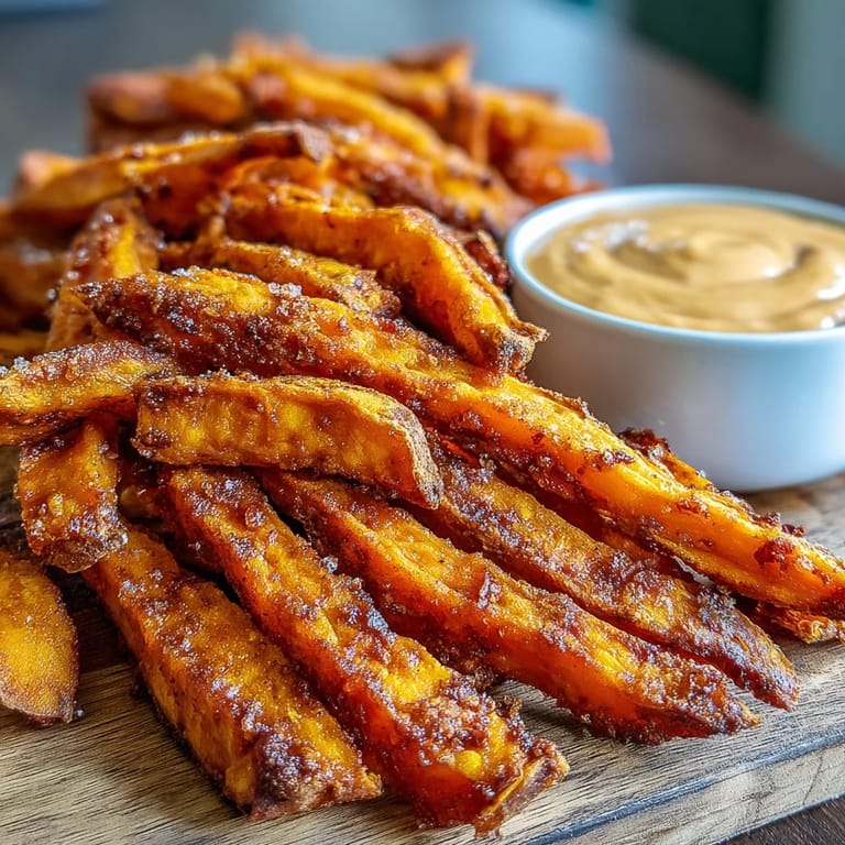 Enjoy these easy air fryer sweet potato fries with a flavorful, zesty chipotle dip.