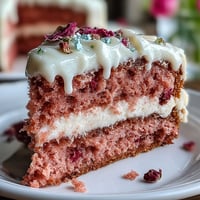 Elegant Bridal Shower Rosé Velvet Cake, shimmering with a delicate gold drip.